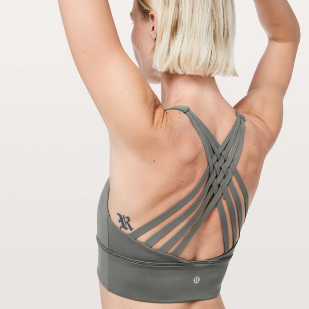 Lululemon Free To Be Moved Bra color: Grey Sage sz10